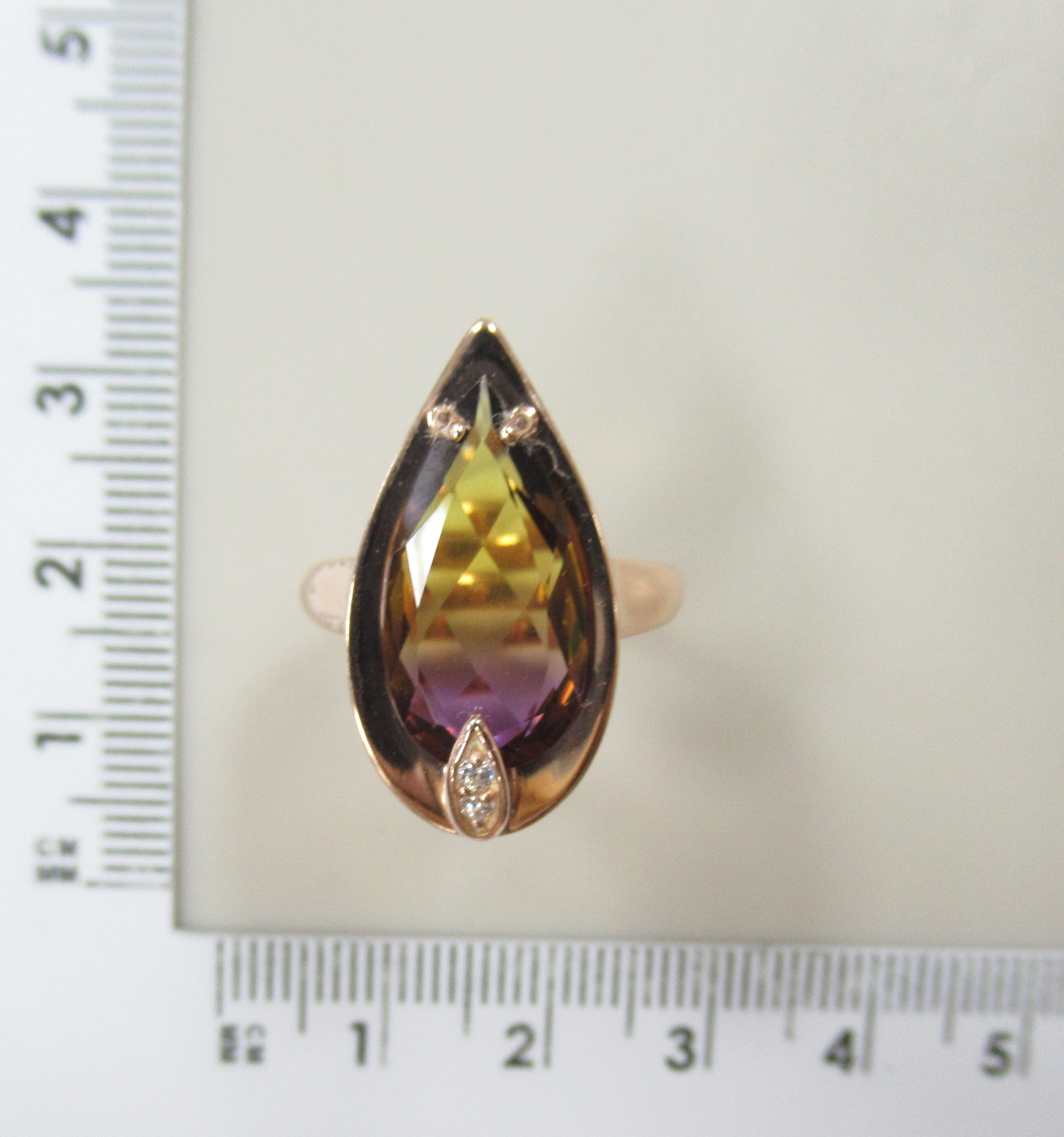 Серебряное кольцо с аметрином